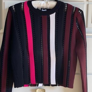 proenza schouler black stripe cropped sweater